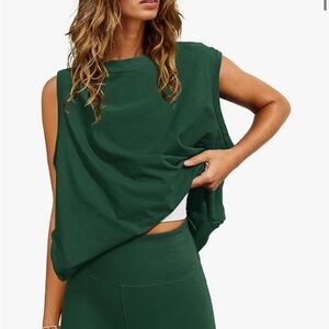 Worn Once Amazon Green Oversized Muscle Tee